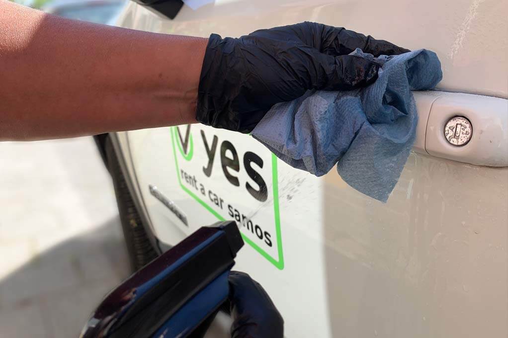 Hygiene at yes rent a car Samos